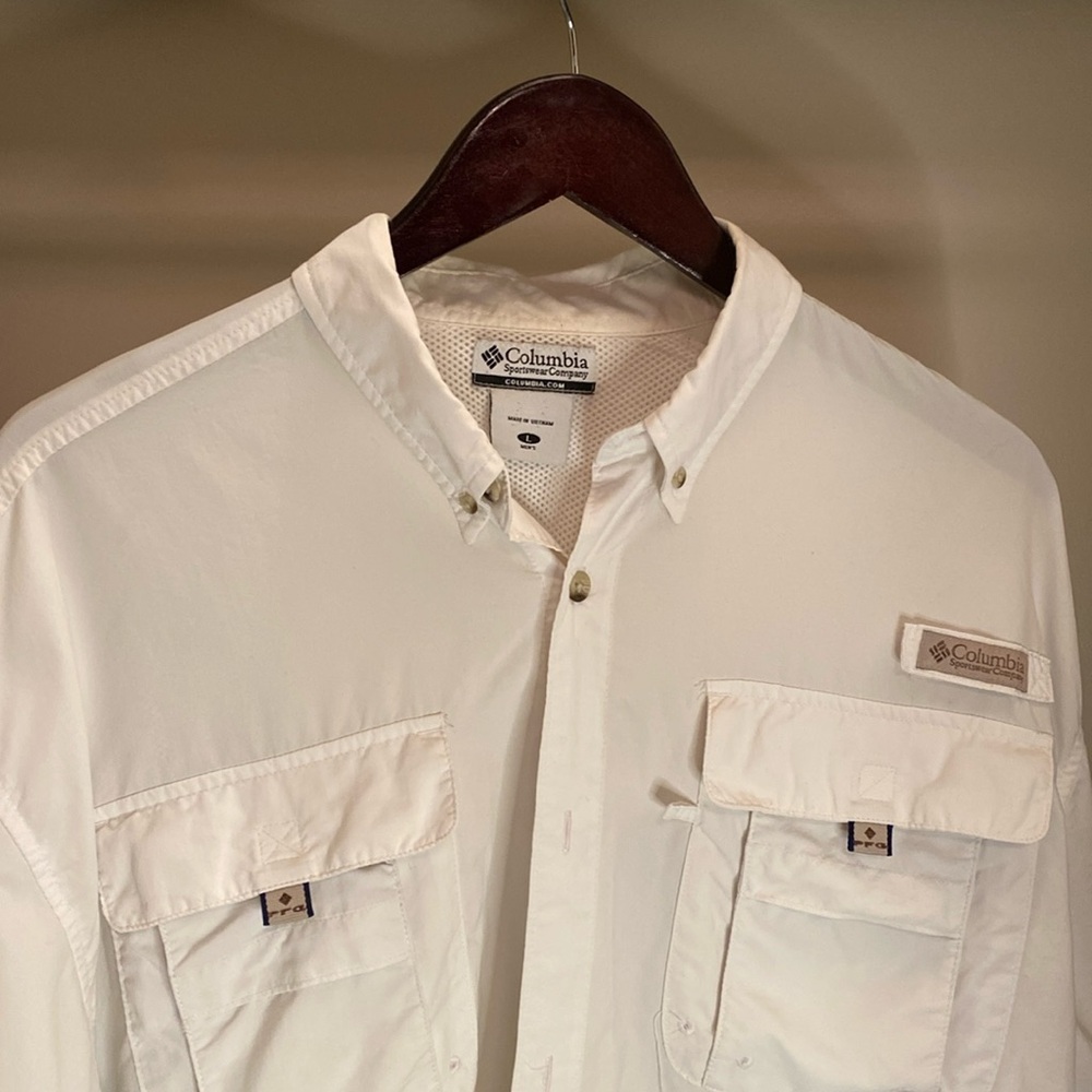 Columbia Performance Fishing Gear Mans Large Shirt